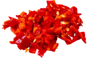 Pepers rood brunoise 5mm bak 1 kg